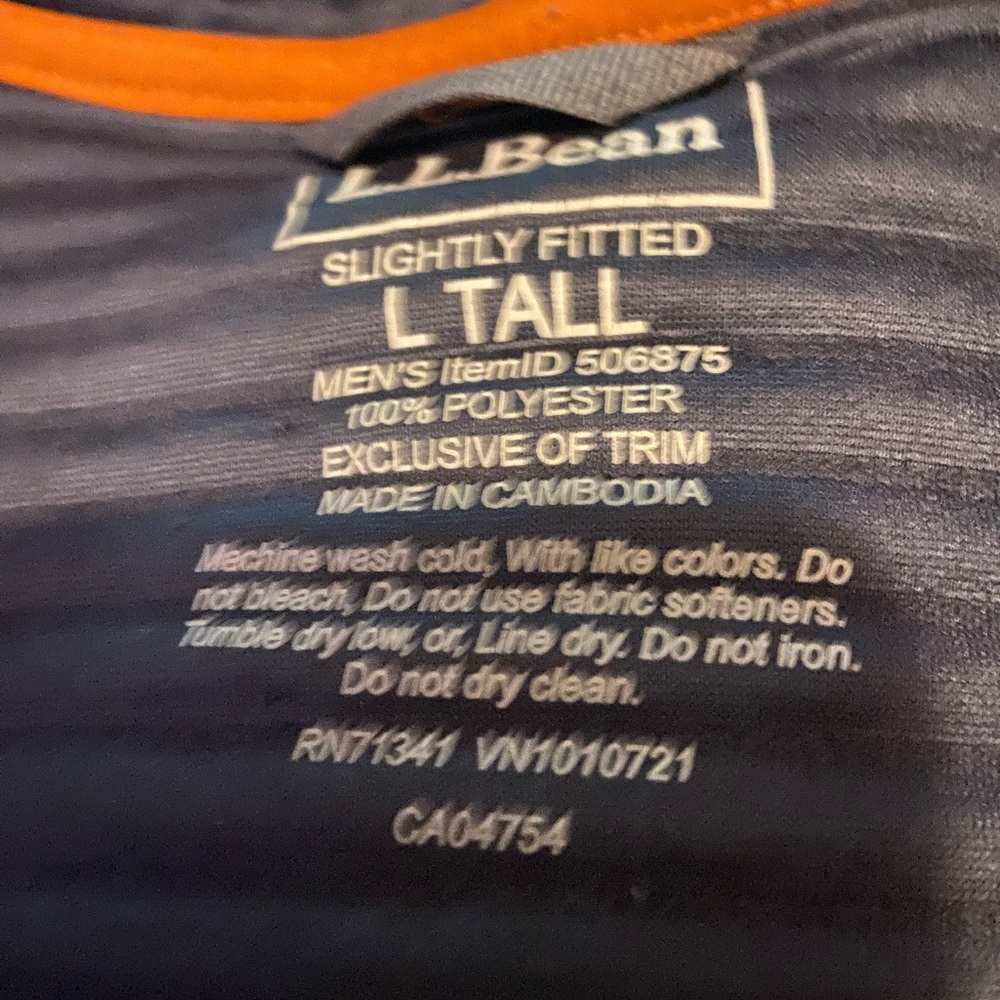 L.L. Bean Slightly Fitted Tall Shirt - navy blue